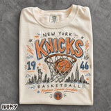 York Basketball Retro Nyc Hoops Tee Vintage Streetwear Sports Comfort Colors