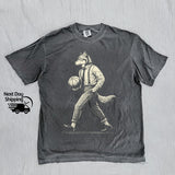 Retro Wolf Man Basketball 90s Basketball Lovers Vintage Vintage 90s Washed Distressed Basketballer (1)