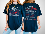 Stars Stripes Human Rights Comfort Colors Tee 250 Years America Still Working Social Justice (1)