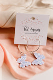 Iridescent Butterfly Hoops