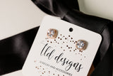 rosegold rhinestone stud