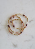 Gold Beaded Elegant Crystal Waterproof Non-Tarnish Bracelets