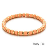 Enamel Stretch Bracelets  - Add Clip Charms