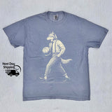 Retro Wolf Man Basketball 90s Basketball Lovers Vintage Vintage 90s Washed Distressed Basketballer (2)