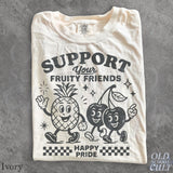 Fruity Friends Lgbtqia Pride Gay Rights Pride Rainbow Pride Parade Lgbtq Support Lesbian Comfort Colors (2)