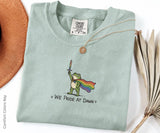 Pride Ride Dawn Frog Flag Comfort Colors Unisex T-shirt, Sweatshirt, Hoodie (2)