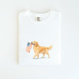 Golden Retriever American Flag Comfort Colors Golden Retriever 4th July Golden Mama Memorial Day Patriotic (2)