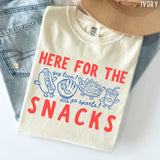 Comfort Colors Here Snacks Doodle Yay Team Go Sports Baseball Tee (2)