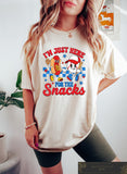 I'M Here Snacks Baseball Season Baseball Baseball Lover Game Day Sports Mom Tee (2)
