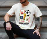 World Soccer 2026 Soccer Host Cities Usa Canada Mexico Soccer Fan Tee (2)