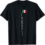[100% Cotton]Mexico Signature Mexican Flag T-Shirt