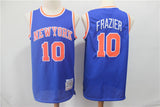 10 Walt Frazier Knicks 10 # Blue Retro Edition Jersey