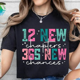 12 New Chapters 365 New Chances , New Year 2025 , Happy New Year 2025 , New Year Crew 2025 , New Year Eve, New Years Shirt