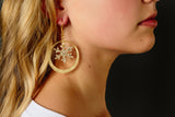 Snowflake Metal Hoops