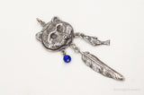 Vintage Native American Bear Dreamcatcher Sterling Silver Pendant