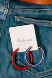 4th of July Glitter Hoops