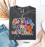 Comfort Colors Jesus Basketball Christian Basketball Mom Faith Sports Game Day Basketball (3)