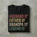 Personalized Dad Grandpa Father'S Day Husband Father Grandpa Legend Grandfather Custom Dates Dad Birthday (3)