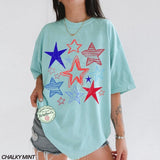 Retro 4th July Stars Comfort Colors Patriotic Usa Tee 4th July Summer America (3)