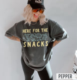 Comfort Colors Here Snacks Doodle Yay Team Go Sports Baseball Tee (3)