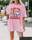 I'M Here Snacks Baseball Season Baseball Baseball Lover Game Day Sports Mom Tee (3)