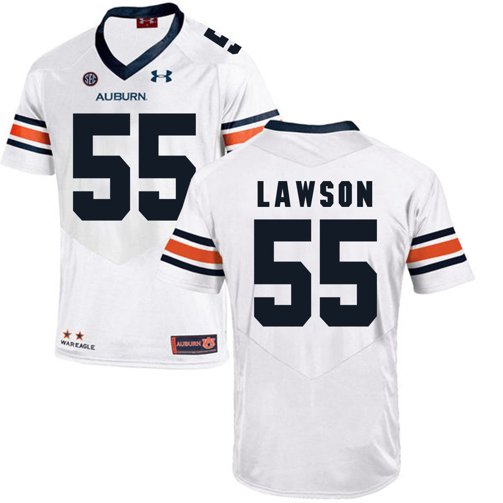 2017 Auburn Tigers Under Armour Carl Lawson 55 White