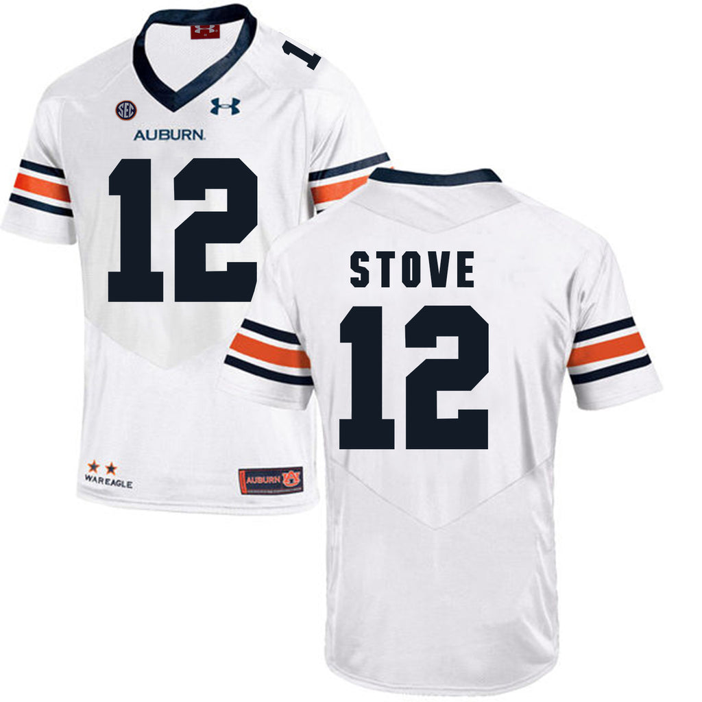 2017 Auburn Tigers Under Armour Eli Stove 12 White