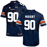 2017 Auburn Tigers Under Armour Gabe Wright 90 Navy