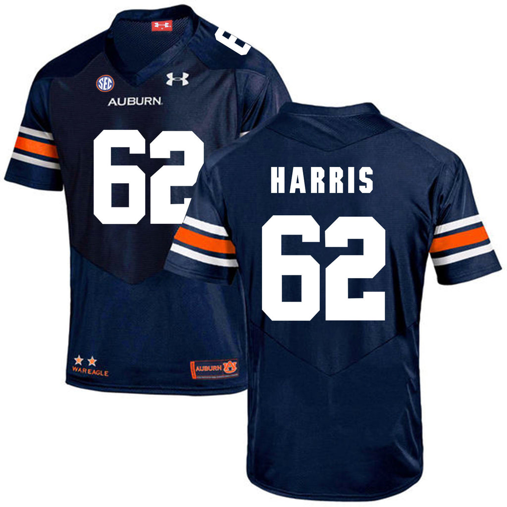 2017 Auburn Tigers Under Armour Josh Harris 62 Navy