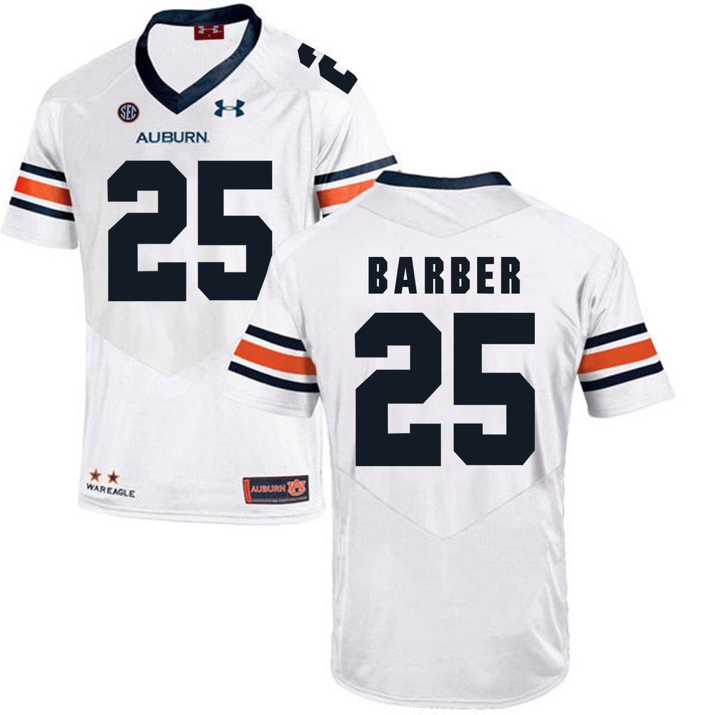 2017 Auburn Tigers Under Armour Peyton Barber 25 White