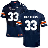 2017 Auburn Tigers Under Armour Will Hastings 33 Navy