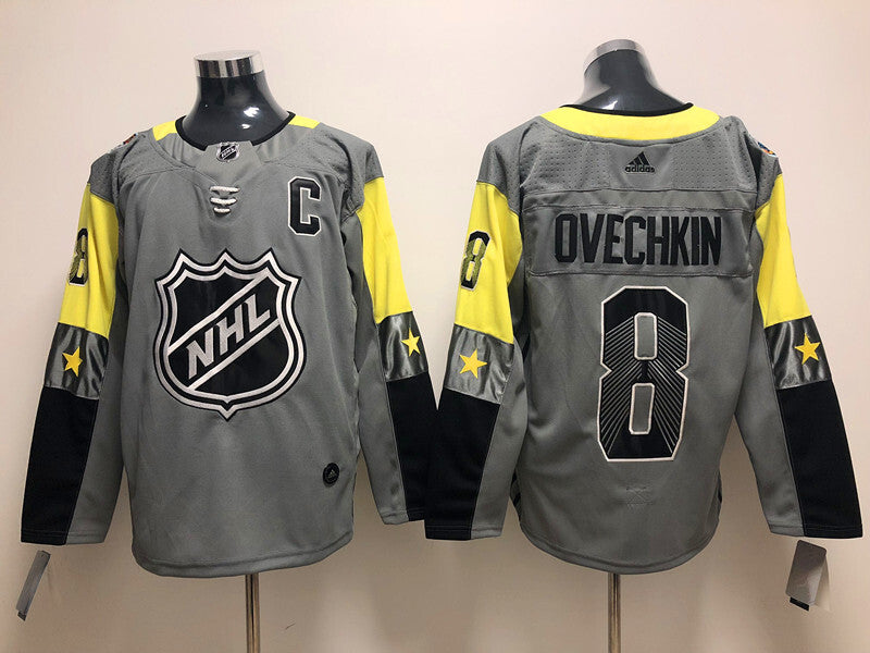 2018 All Star Washington Capitals #8 Alex Ovechkin Gray