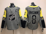 2018 All Star Washington Capitals #8 Alex Ovechkin Gray