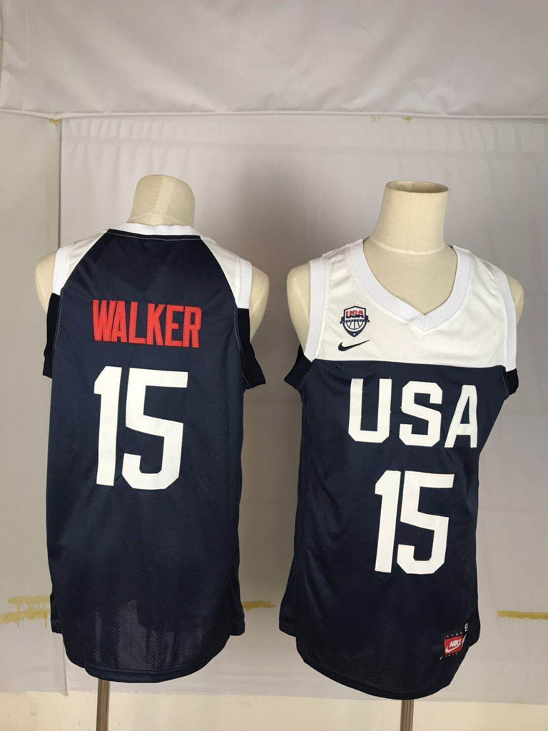 2019 World Cup USA Team Basketball # 15Kemba Walker Style 1