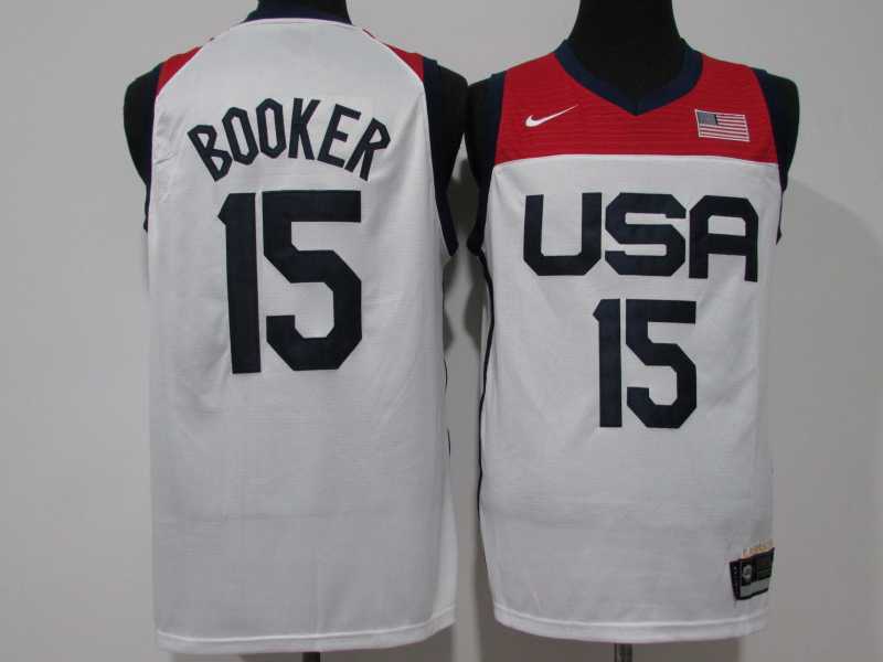 2021 USA Tokyo Summer Olympics #15 Devin Booker Style 1