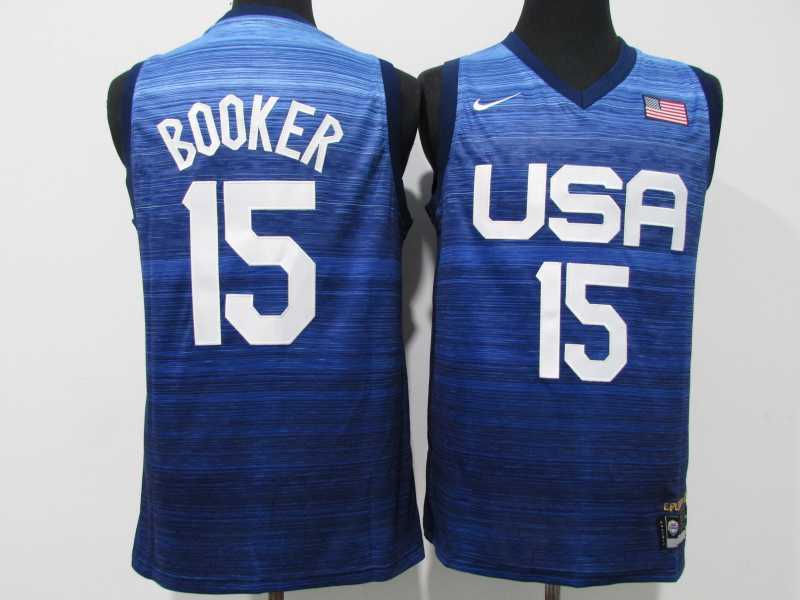 2021 USA Tokyo Summer Olympics #15 Devin Booker Style 2