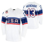 2022 beijing winter olympic #13 zach-werenski-usa-hockey-men home-white-jersey