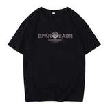 2025 Summer Short-Sleeved T-shirt Men's Korean Style Fashion Brand Trendy All-Match Letters Printed Loose Half-Sleeve Top