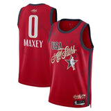 2026 All-Star #0 Tyrese Maxey Game Swingman Jersey - Red (1)_conew1