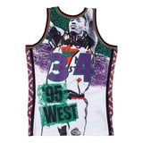 #34 o'lajuwon 1995 all star jersey (print)