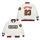 23# WHITE MARTIN SATIN JACKET
