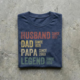 Personalized Dad Grandpa Father'S Day Husband Father Grandpa Legend Grandfather Custom Dates Dad Birthday (4)