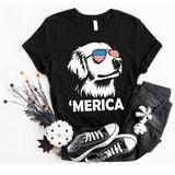 Merica Golden Retriever 4th July Dog Golden Retriever Mom Patriotic Dog Tee Golden Retriever Lover (4)