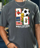 World Soccer 2026 Soccer Host Cities Usa Canada Mexico Soccer Fan Tee (4)