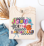 Comfort Colors Jesus Basketball Christian Basketball Mom Faith Sports Game Day Basketball (5)