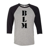 BLM Black Lives Matter 3/4 Sleeve Raglan Baseball T-Shirt Casual Crewneck