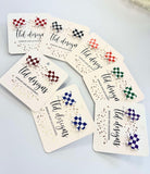 checkered Bow Studs