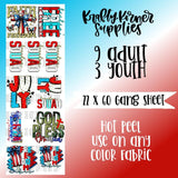 4th of July DTF Transfer Gang Sheet, 22 x 60
