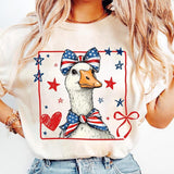 4th of July Mama Goose Coquette Shirt, American Mama 4th of july Tee, Memorial Day Patriotic Goose Mom Gift, Independence Day Shirt
