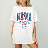 4th of July Pregnancy Announcement Twin T-Shirt, American Mama T-Shirt, Red White and Due T-Shirt, Patriotic Maternity Tee, July Fourth Shirt for Mom to Be
